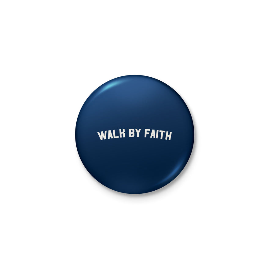 Walk by Faith (Navy) - Button